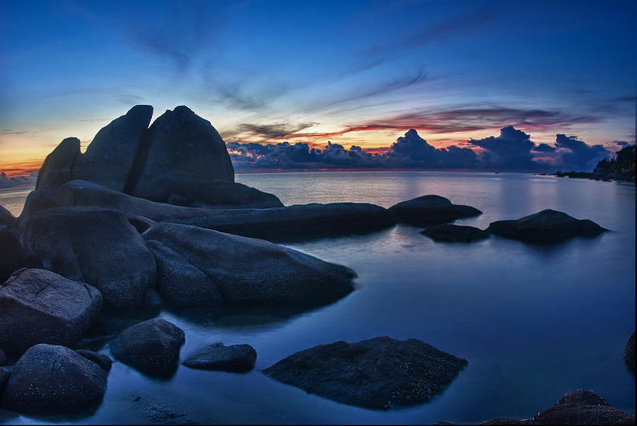 Sunset Photograph - Blue Hour by Richard Ten Brinke