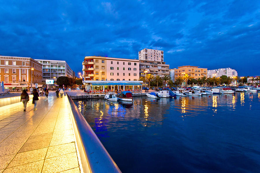 Blue hour Zadar waterfront view Photograph by Brch Photography