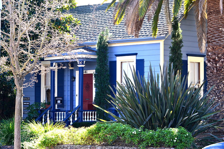 Blue House in Napa Valley Photograph by Dean Ferreira