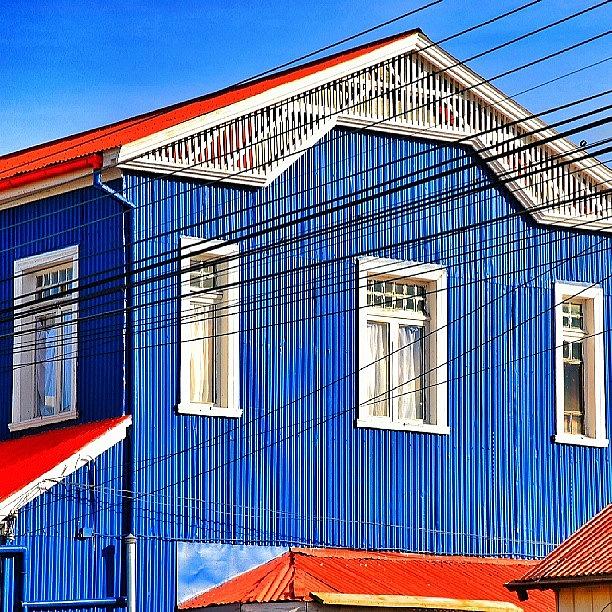 Nature Photograph - #blue #house #urban #puntaarenas by Carlos Avalos