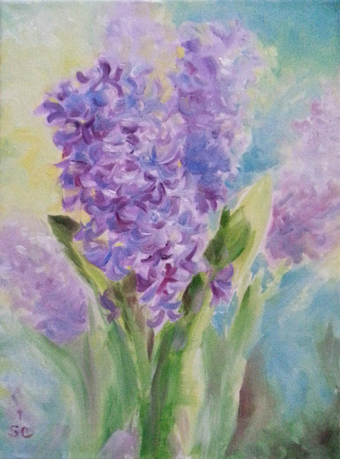 Flower Painting - Blue Hyacinth by Sharon Casavant