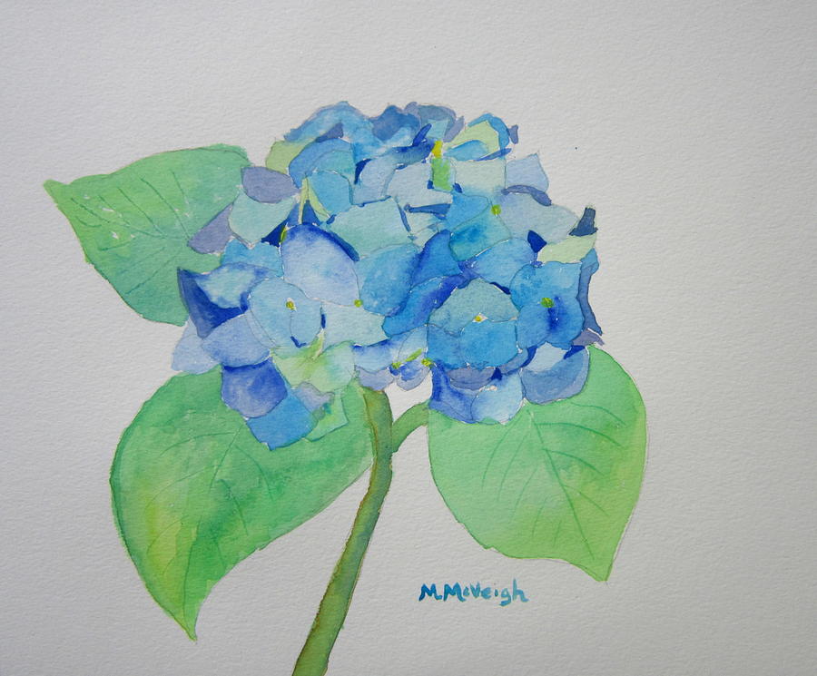 Nature Painting - Blue Hydrangea by Marita McVeigh