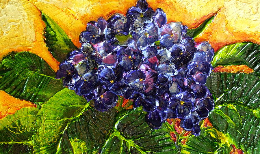 Blue Hydrangea Painting by Paris Wyatt Llanso