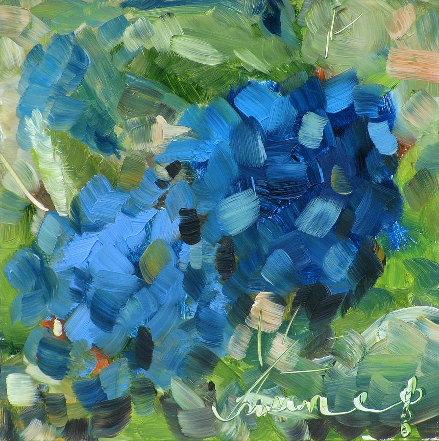 Blue Hydrangea Painting by Susan Elizabeth Jones