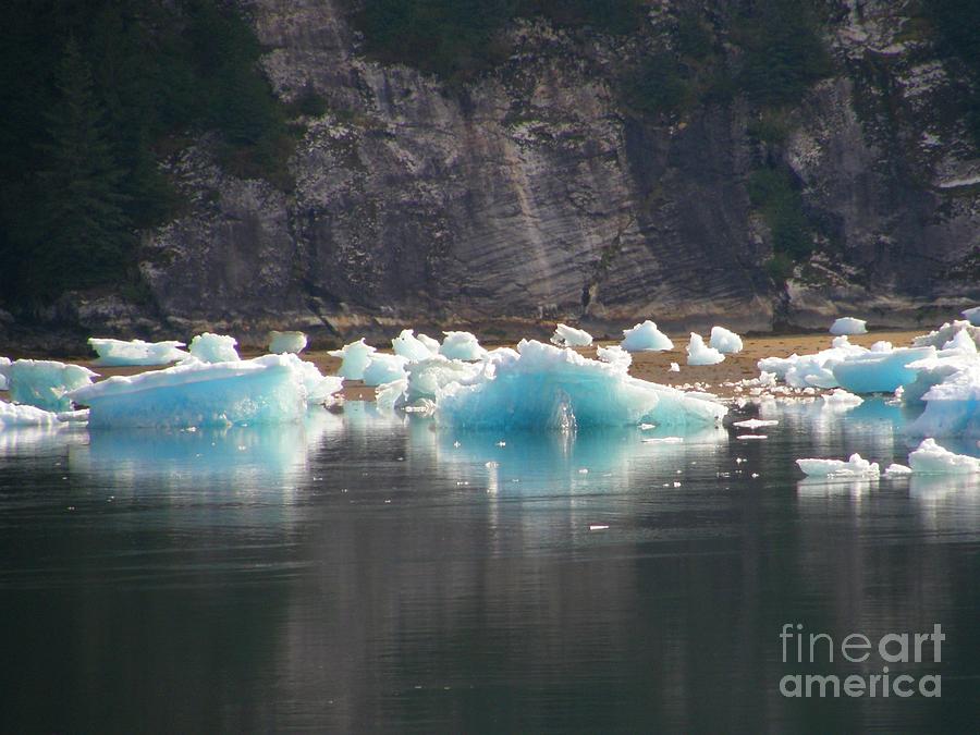 Blue Ice Flows Photograph by Bev Conover
