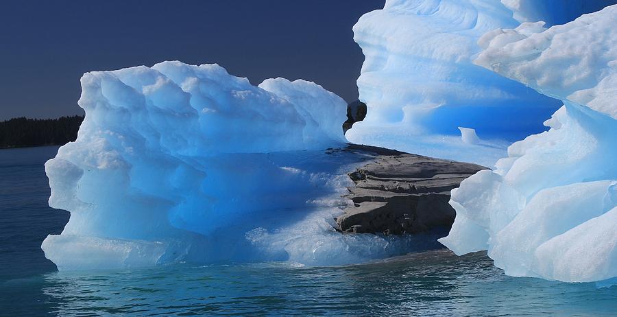 Ice Photograph - Blue Iceberg 2 by Mo Barton
