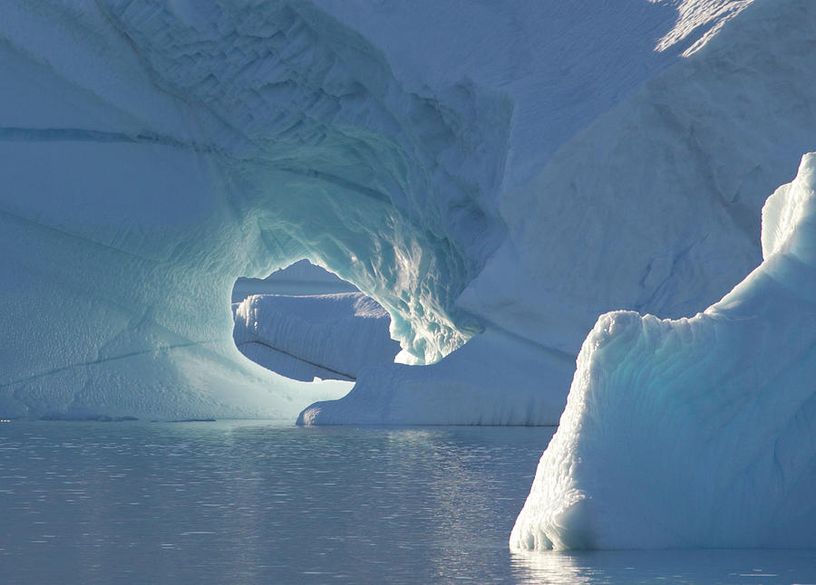 Blue Iceberg With Hole Photograph by Richard Mcmanus