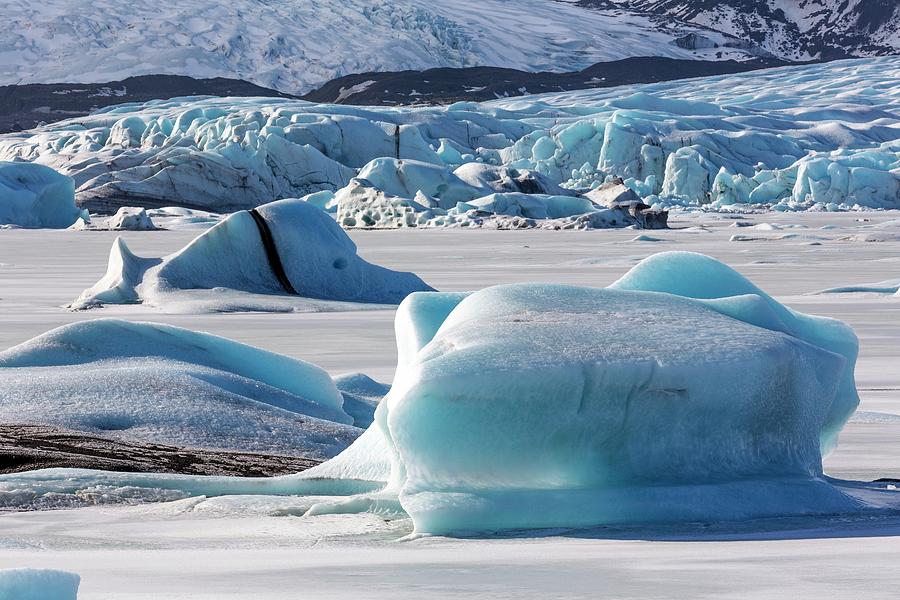 Blue Icebergs In Proglacial Lake Photograph by Dr Juerg Alean - Fine ...