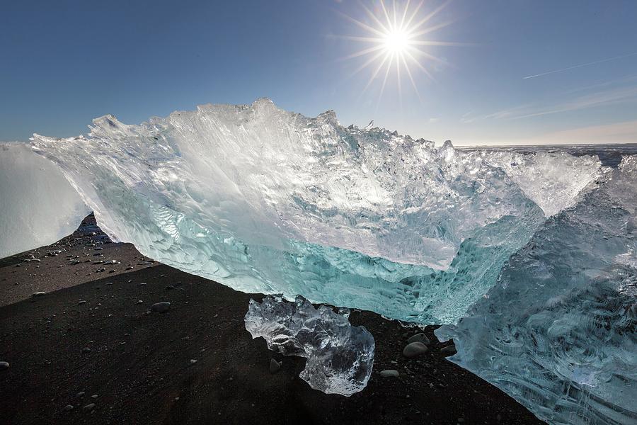 Blue Icebergs On Sandy Beach Photograph by Science Photo Library Blue Icebergs On Sandy Beach Photograph by Science Photo Library