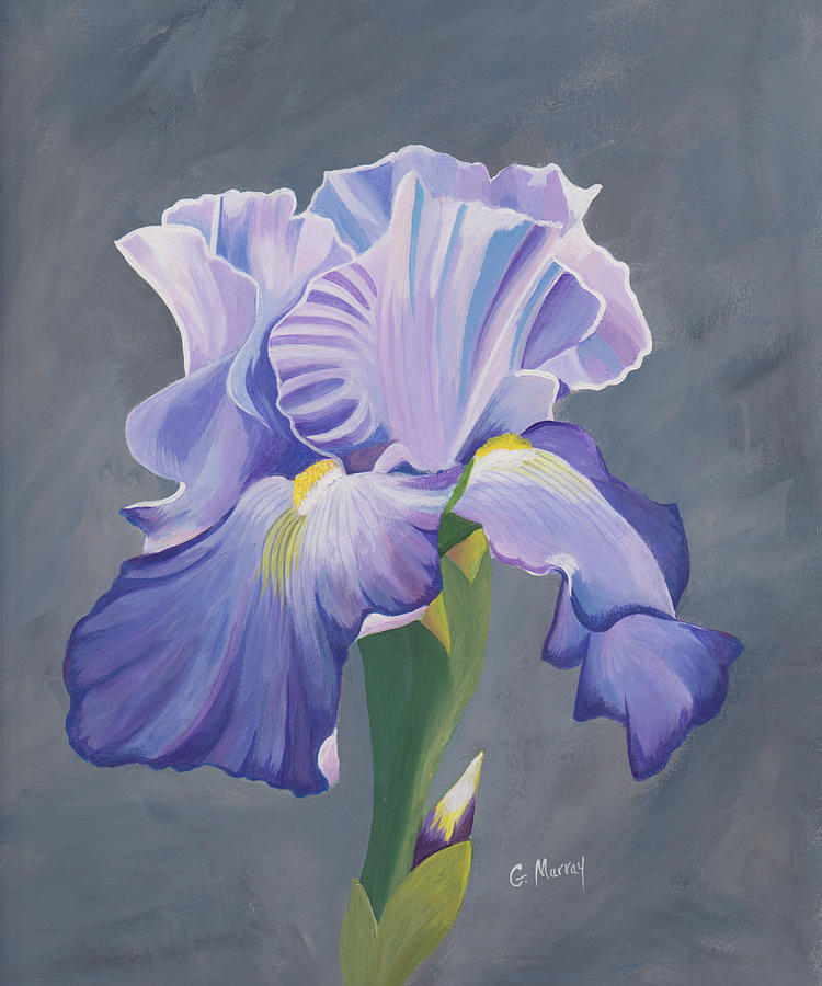 Blue Iris Painting by Gregory Murray