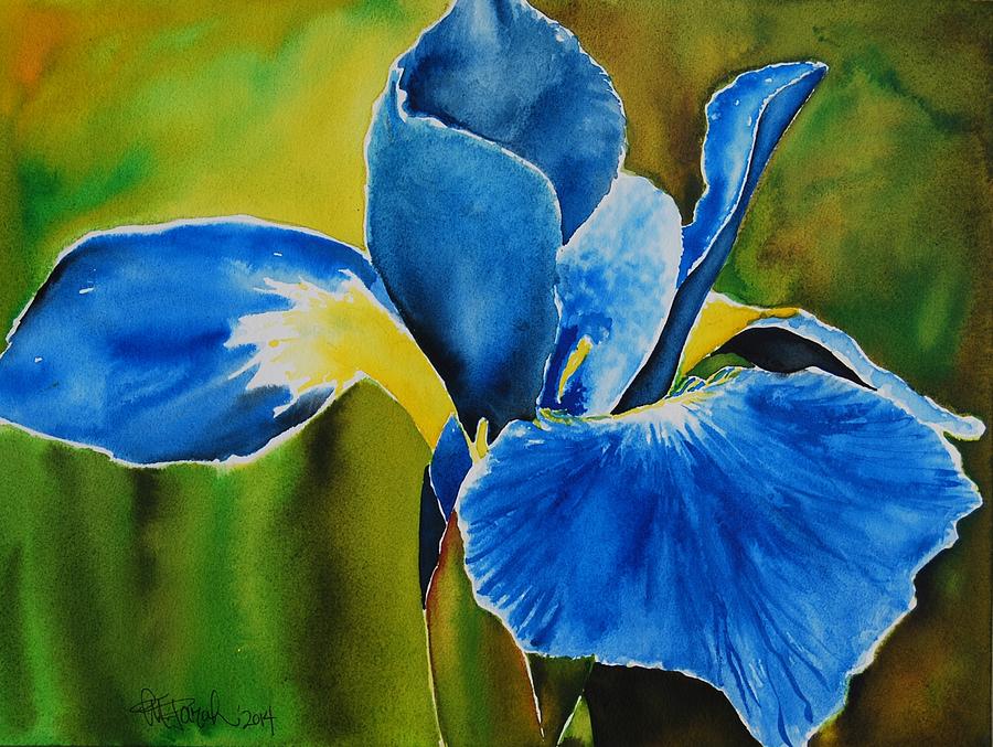 Blue Iris Painting by Mary Ann Parah - Fine Art America