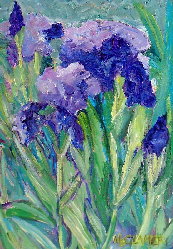 Blue Irises Painting by Betty McGlamery - Fine Art America