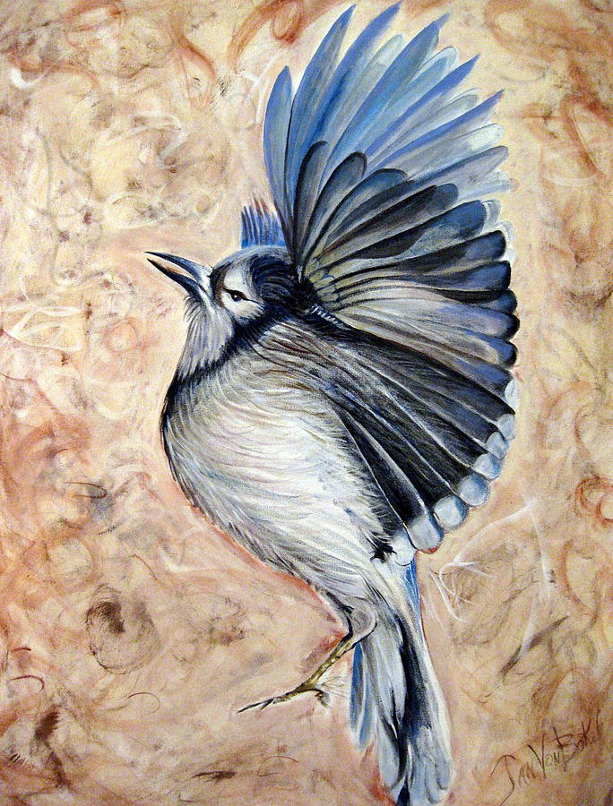 Blue Jay  Painting by Jan VonBokel