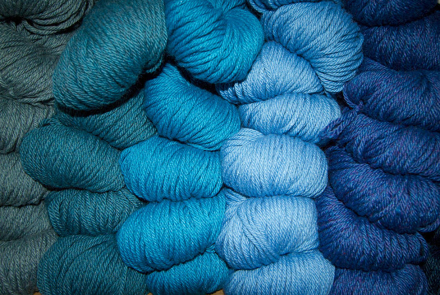 Blue Yarn by Jean Noren Photograph by Jean Noren