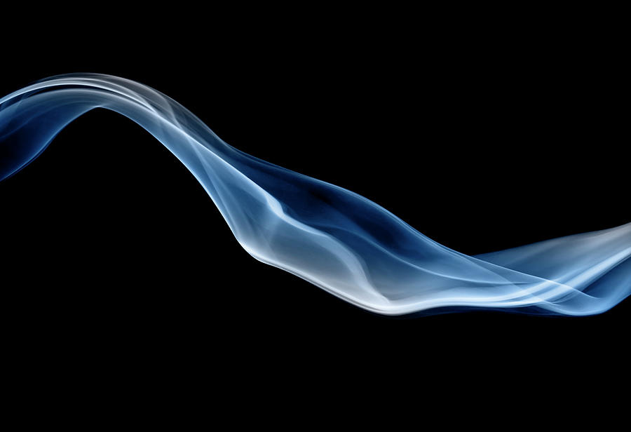 Pattern Photograph - Blue Jet Of Smoke by Anthony Bradshaw