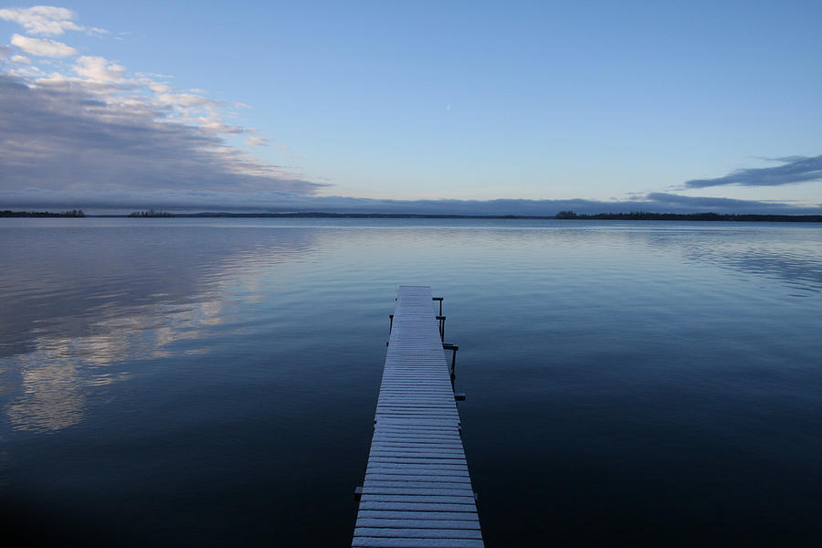 Blue Jetty Photograph by Hemmo Vattulainen