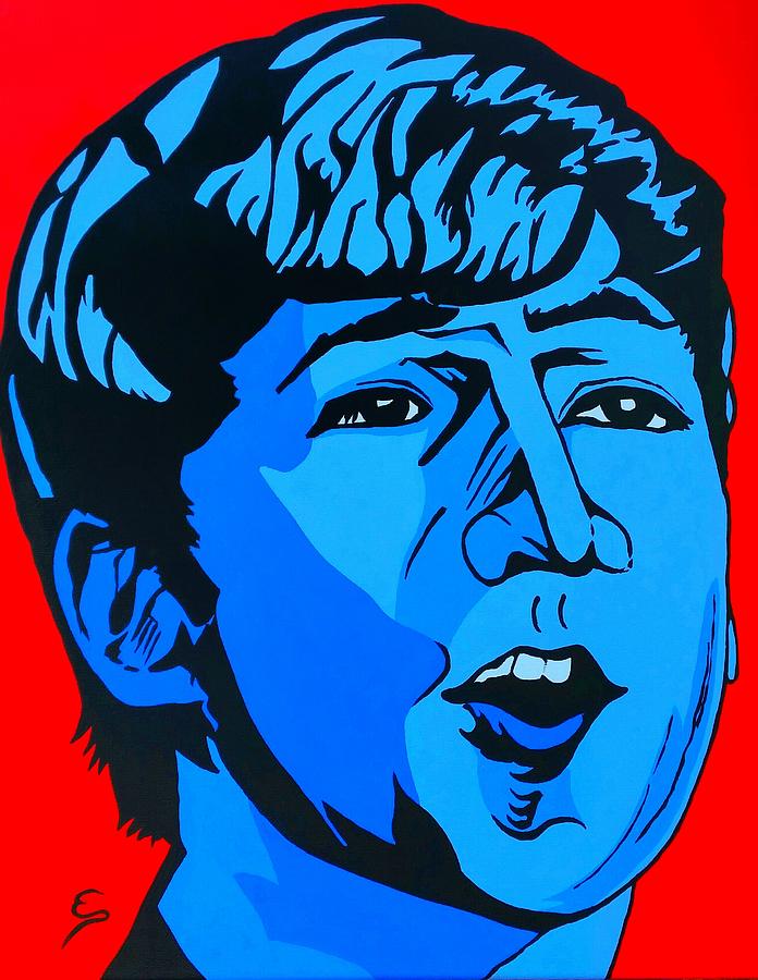Blue  John Lennon Painting by Edward Pebworth