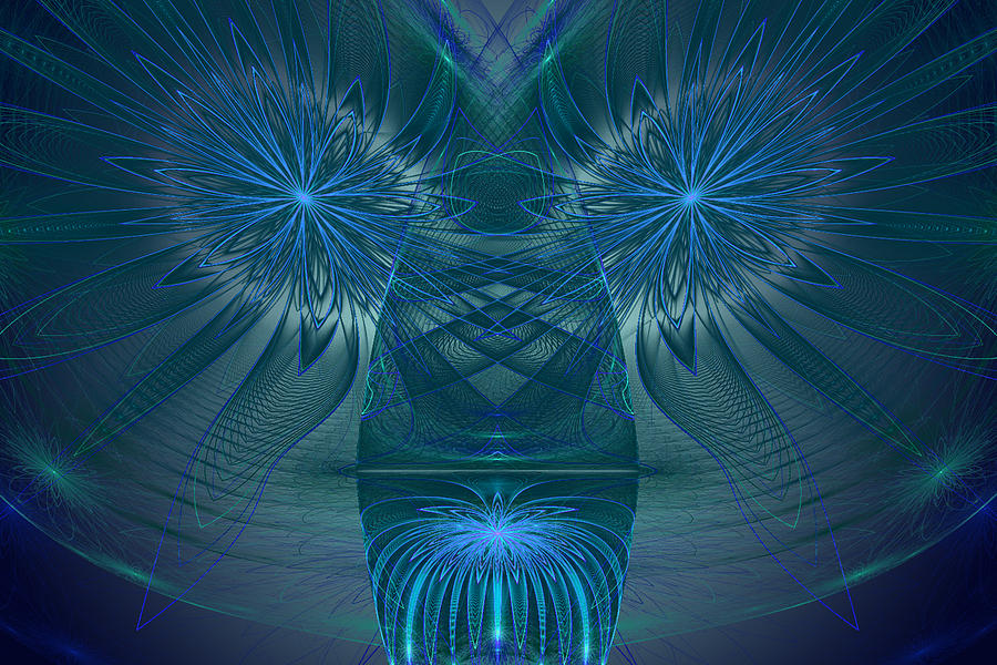 Blue Julian Vase Digital Art by Phil Clark