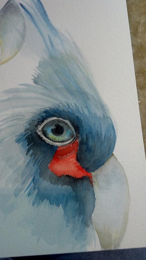Jungle Painting - Blue Jungle Bird by Charlie Tardibuono