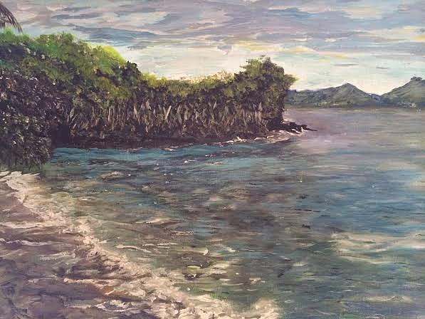 Blue Lagoon Painting by Belinda Low
