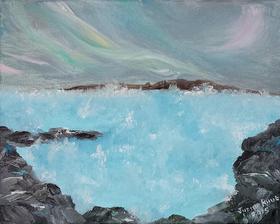 Blue Lagoon Iceland Painting by Judith Rhue