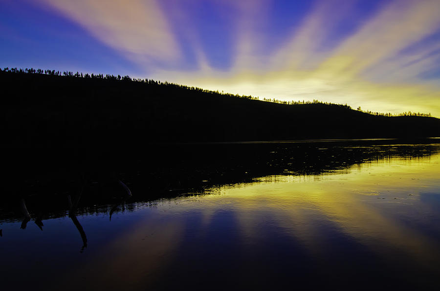 Blue Lake Sunset Photograph by Sherri Meyer
