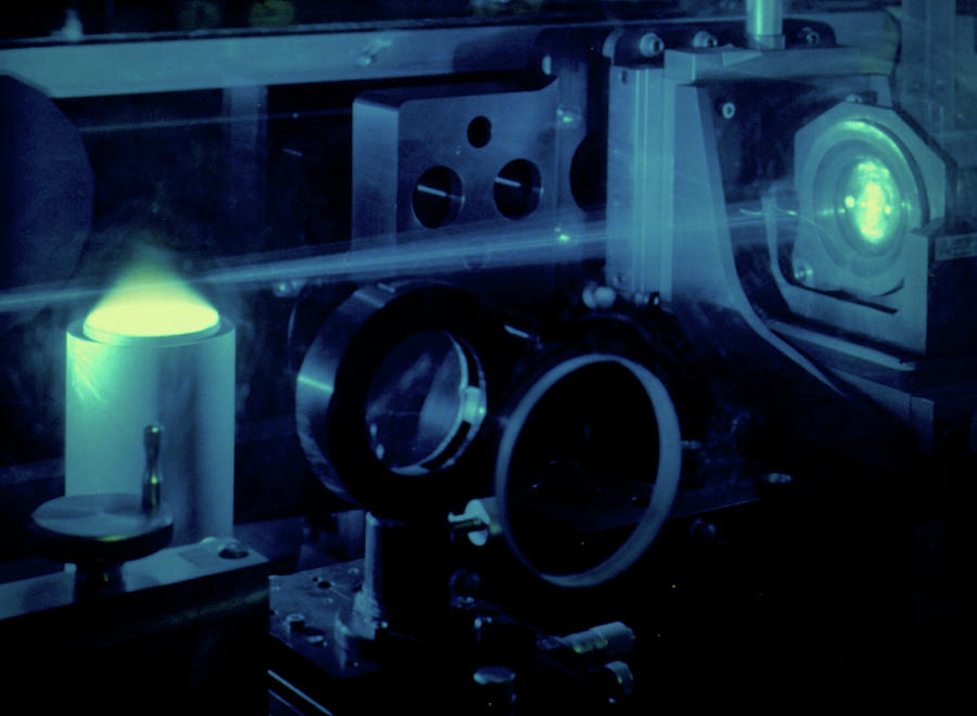 Blue Laser Used In Raman Spectroscopy Photograph by U.s. Department Of Energy/science Photo Library.