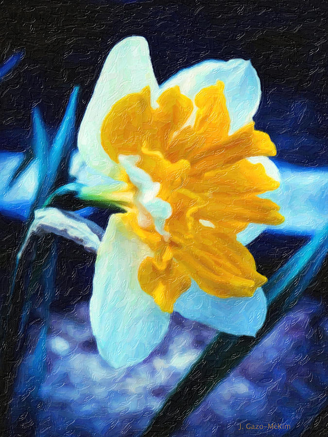 Spring Digital Art - Blue Light by Jo-Anne Gazo-McKim