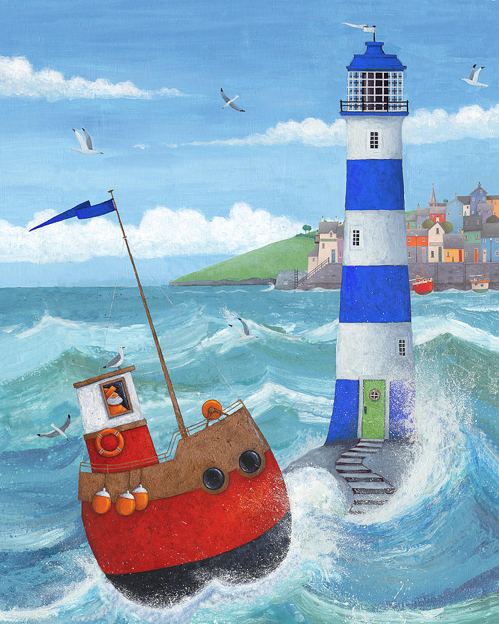 Blue Lighthouse Photograph by MGL Meiklejohn Graphics Licensing