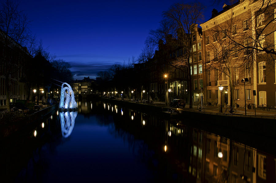 Blue Lights in Amsterdam Photograph by Brian Kamprath