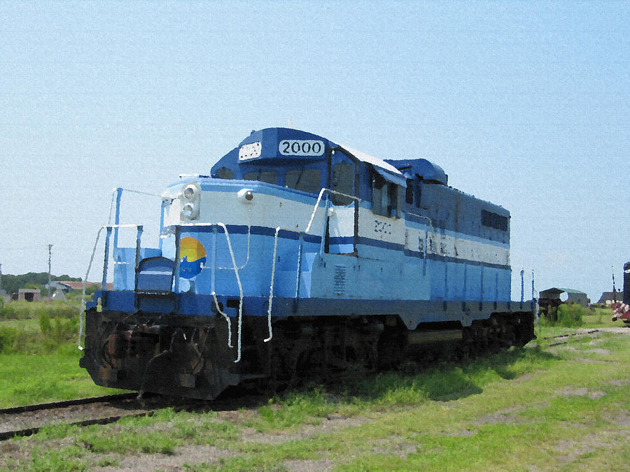 Blue Loco Photograph by Richard Reeve