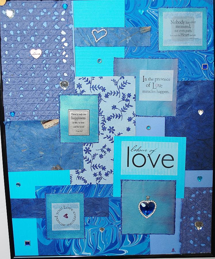 Blue Love Painting by Karen Buford