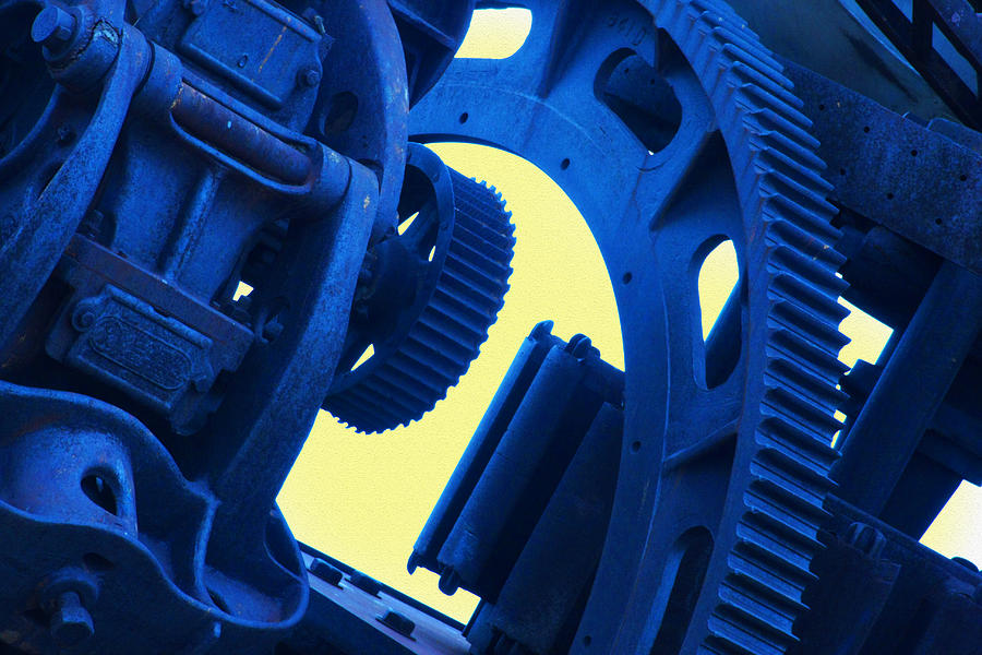 Blue Machinery Photograph by Mike Flynn