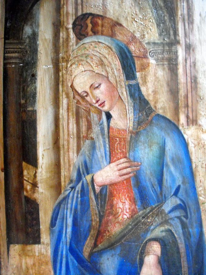 Madonna Painting - Blue Madonna by Anonymous
