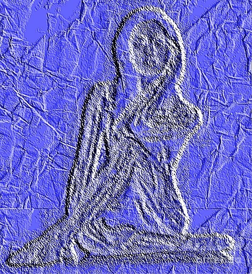 Blue Madonna Painting by PainterArtist FIN