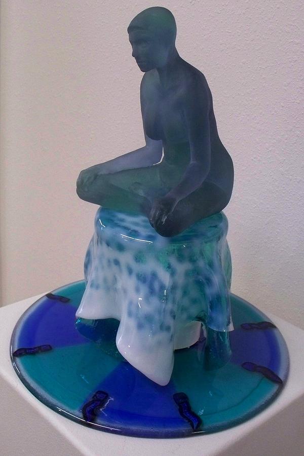 Blue Meditation Sculpture by Marian Berg