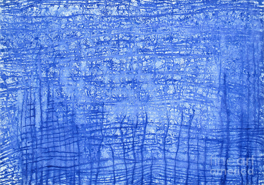 Abstract Painting - Blue Mesh by Dietmar Fink