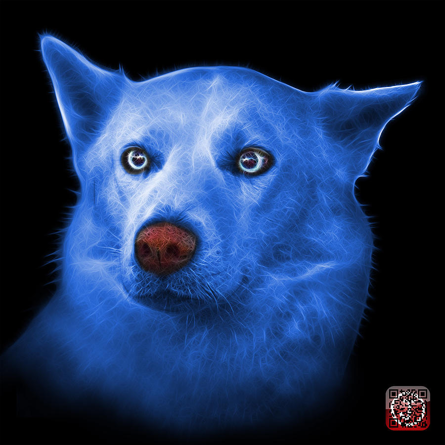 Blue Mila - Siberian Husky - 2103 - BB  Painting by James Ahn