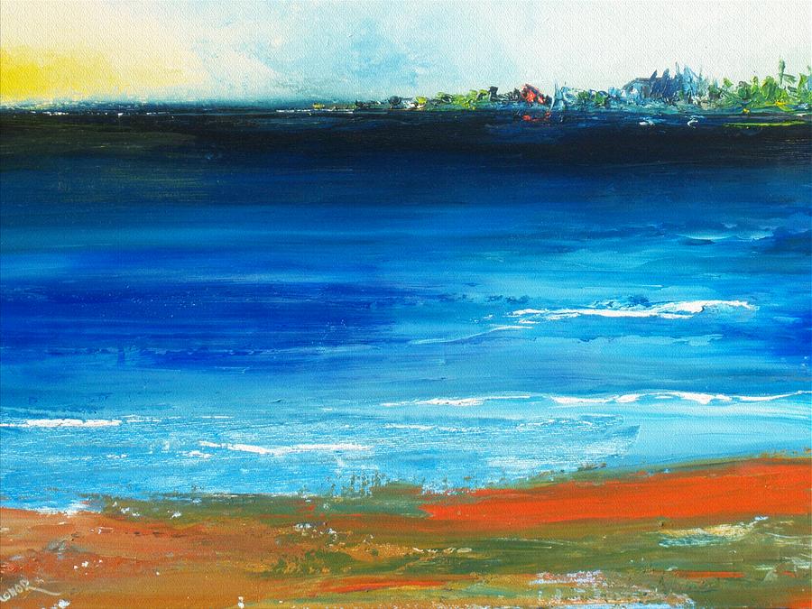 Blue Mist over Nantucket Island Painting by Conor Murphy
