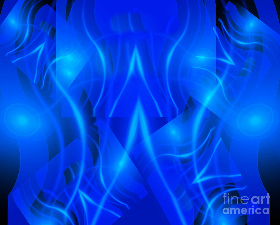 Standard Digital Art - Blue Moods by Gayle Price Thomas