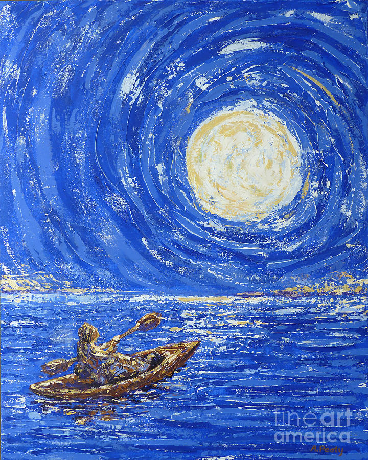 Blue Moon Painting by Audrey Peaty