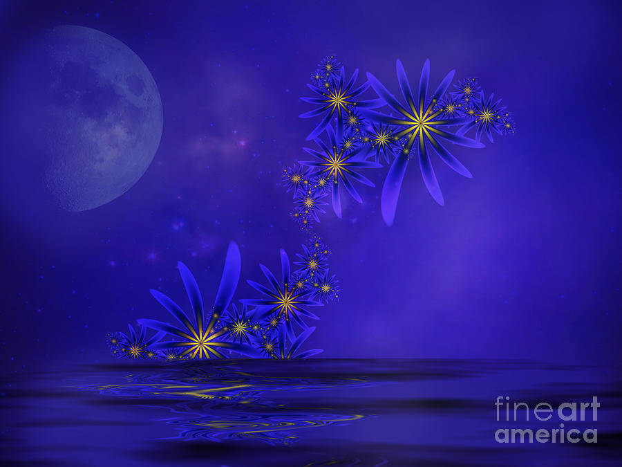 Blue Moon  Digital Art by Elaine Manley