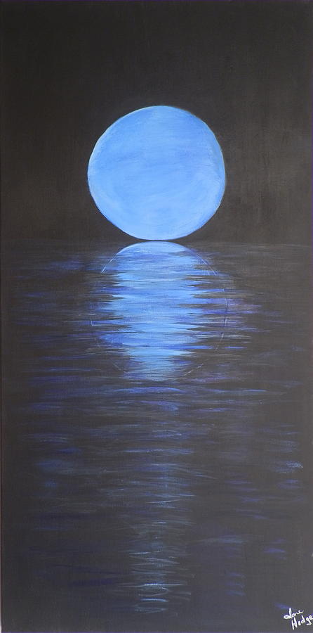 Blue Moon Painting by Ione Hedges