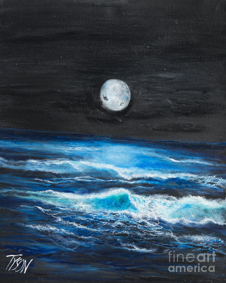 Blue moon Painting by John Tyson - Pixels