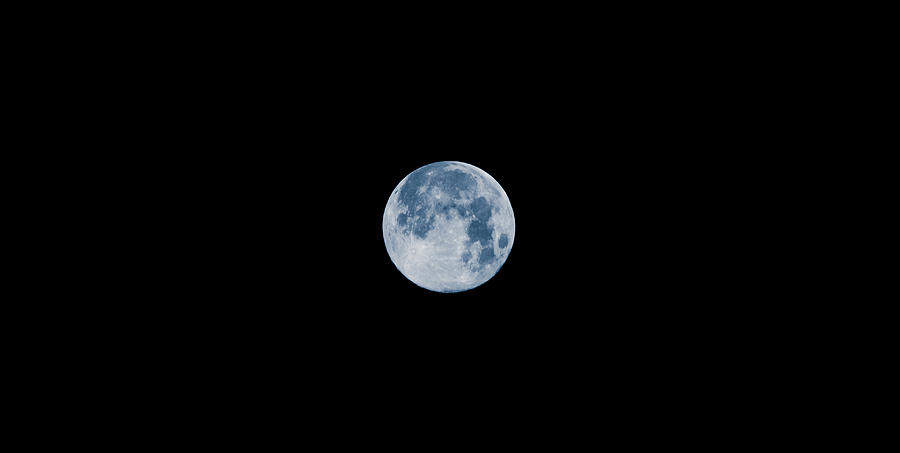 Space Photograph - Blue Moon by Leah Kimper