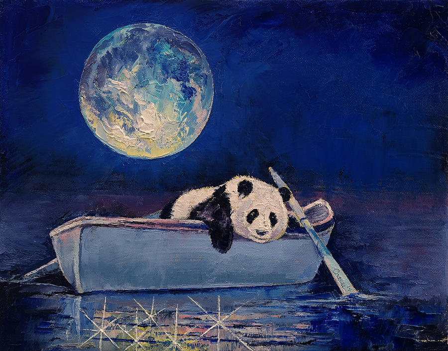Wildlife Painting - Blue Moon by Michael Creese