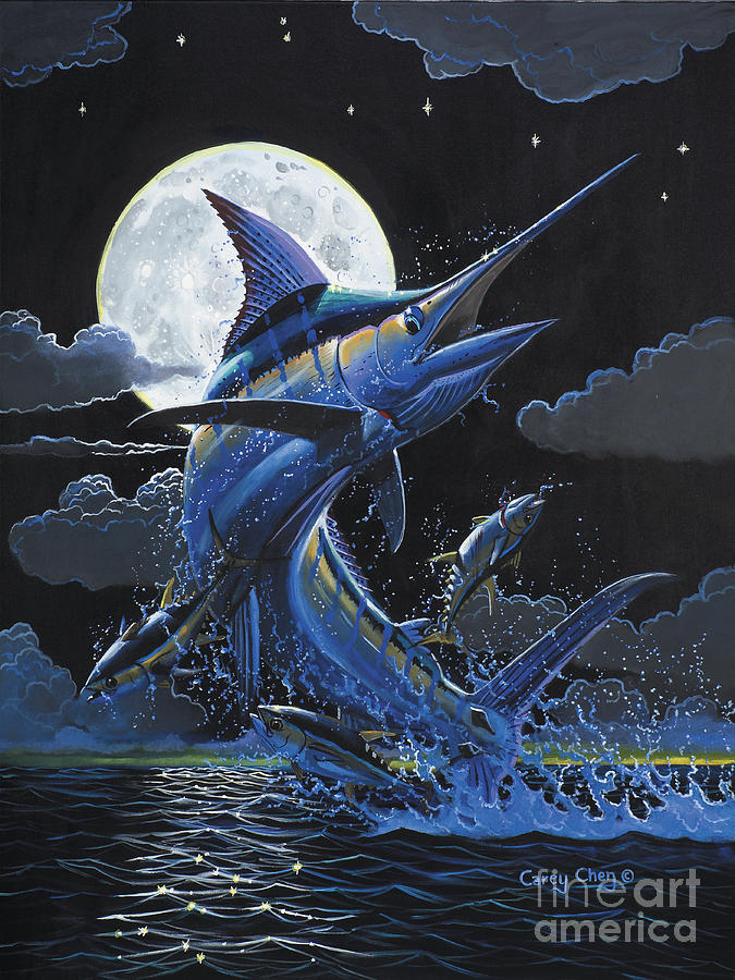 Blue Moon Off0069 Painting by Carey Chen
