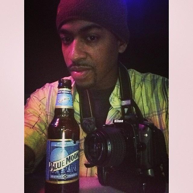 Beer Photograph - Blue Moooooon! I Think I May Like This by Nathan Savage