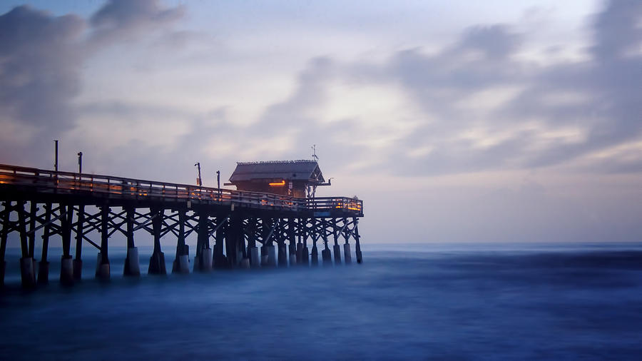 Cocoa Beach Photograph - Blue Morning At Cocoa Beach Pier by Vicki Jauron Cocoa Beach Photograph - Blue Morning At Cocoa Beach Pier by Vicki Jauron