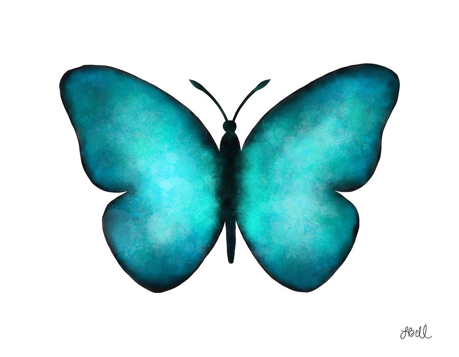 Butterfly Painting - Blue Morpho Butterfly by Laura Bell